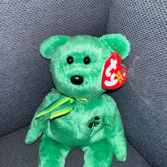 Ty Beanie Babies Dublin Bear Green Collectible NWT NEW 2002 vintage clover - Picture 2 of 16